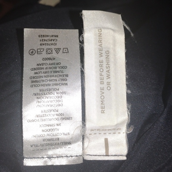 Loft Navy Blue Embroidered Floral Mini Skirt Size 4 - Picture 4 of 5